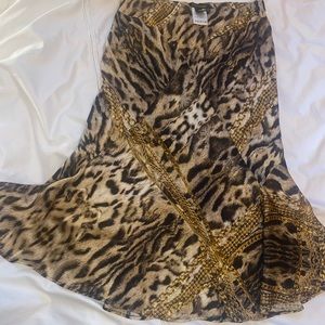 Roberto cavalli silk midi skirt! Animal print